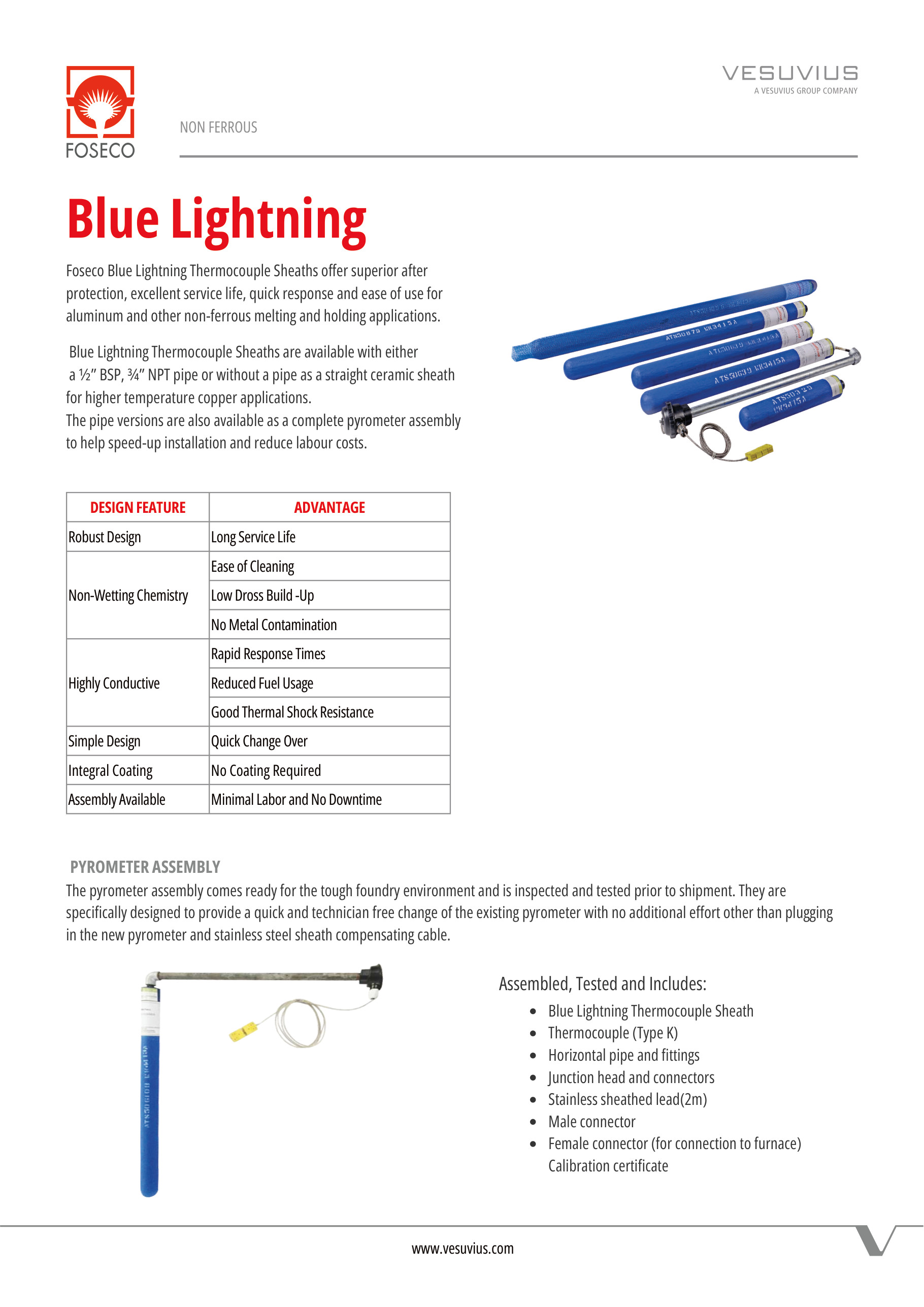 Foseco Blue Lightning Catalogue — Page 1